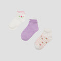 Little M Pack Of 3 Flower Kaus Kaki Bayi