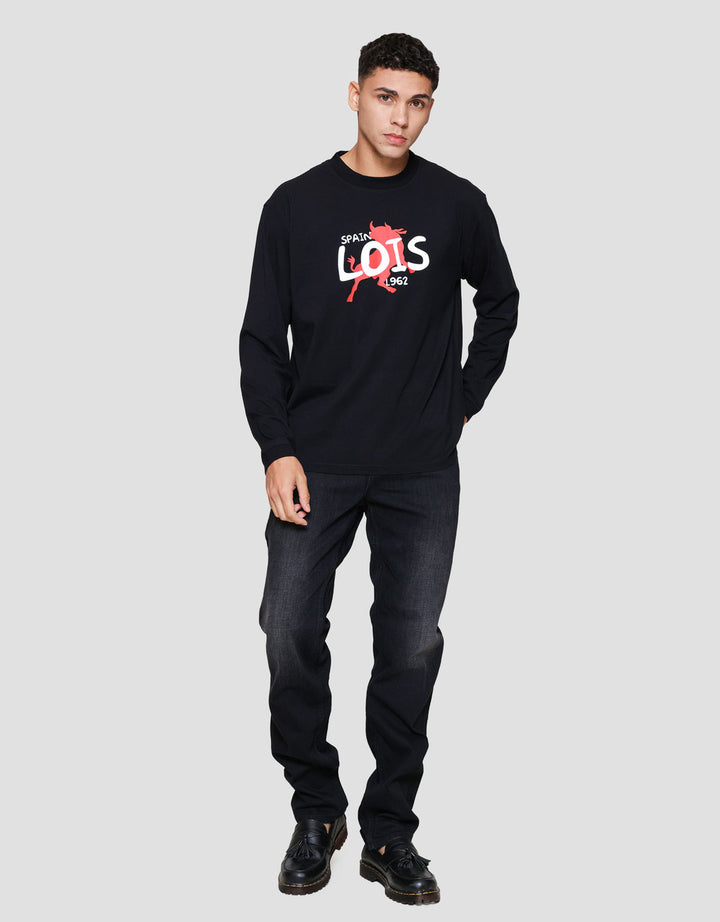 Lois Print Spain Kaos Lengan Panjang Pria