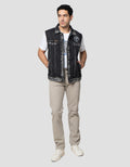 Lois Sleeveless Jaket Denim Pria