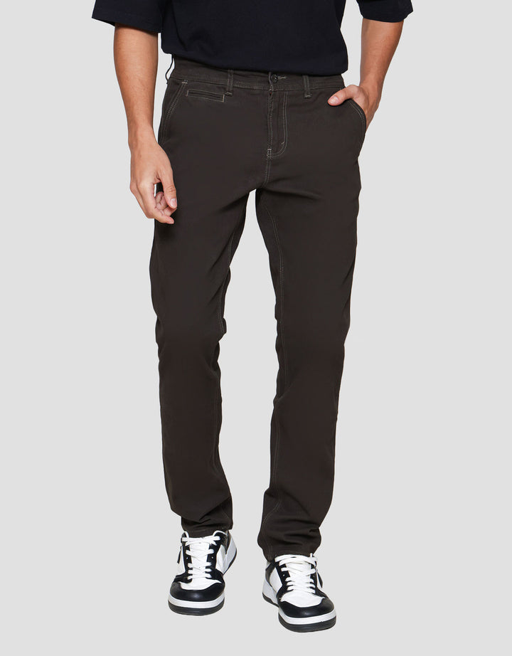 Lois Zipper Slim Stretch Fit Celana Chino Pria