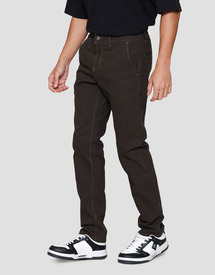 Lois Zipper Slim Stretch Fit Celana Chino Pria