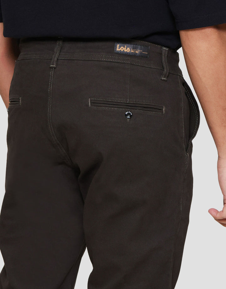 Lois Zipper Slim Stretch Fit Celana Chino Pria