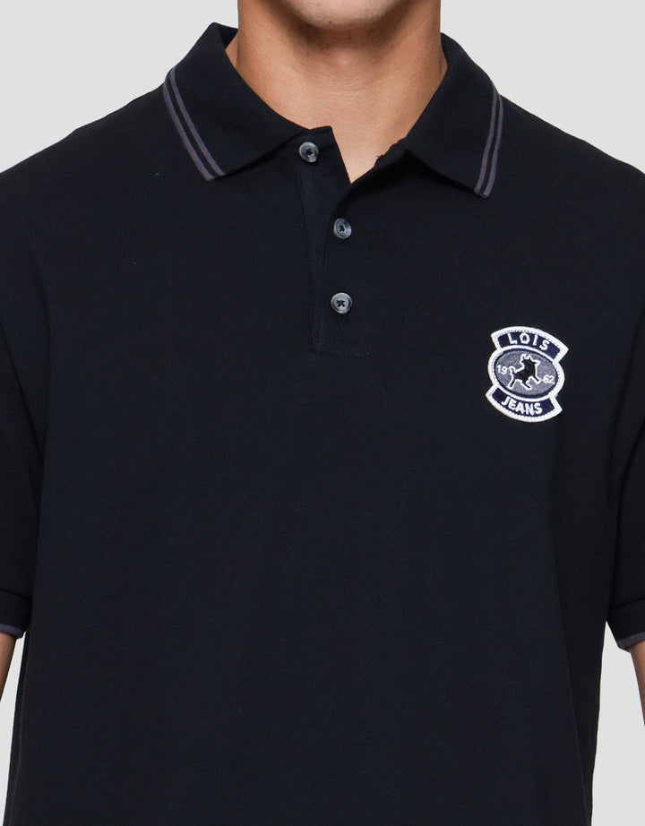 Lois Bordir Kaos Polo Pria