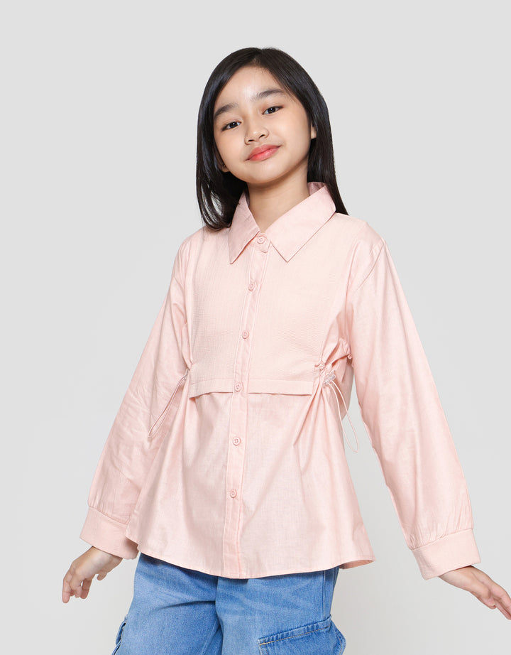 Nevada Stopper Kombinasi Tekstur Kemeja Anak Perempuan