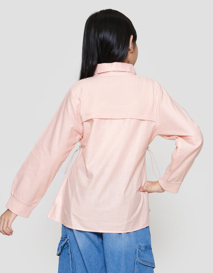 Nevada Stopper Kombinasi Tekstur Kemeja Anak Perempuan