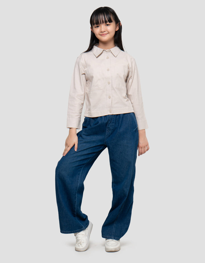 Nevada Kantong Karet Bawah Kemeja Anak Perempuan