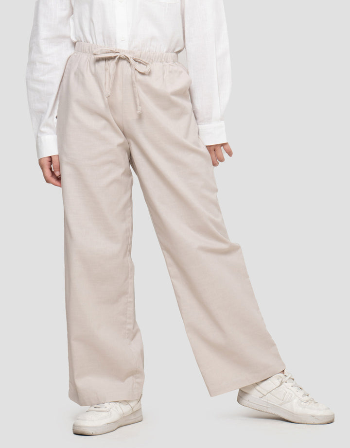 Nevada Woven Wide Leg Tali Celana Panjang Anak Perempuan