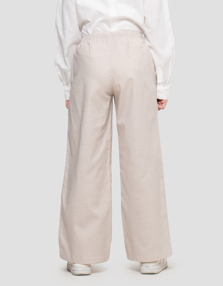 Nevada Woven Wide Leg Tali Celana Panjang Anak Perempuan