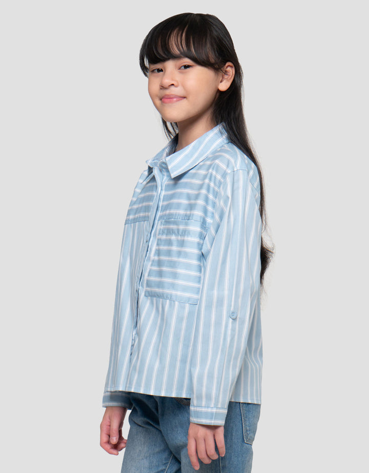 Nevada Salur Kantong Bobok Kemeja Anak Perempuan