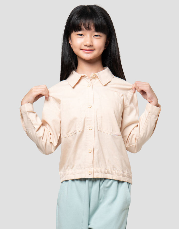 Nevada Slub Kantong Kemeja Anak Perempuan