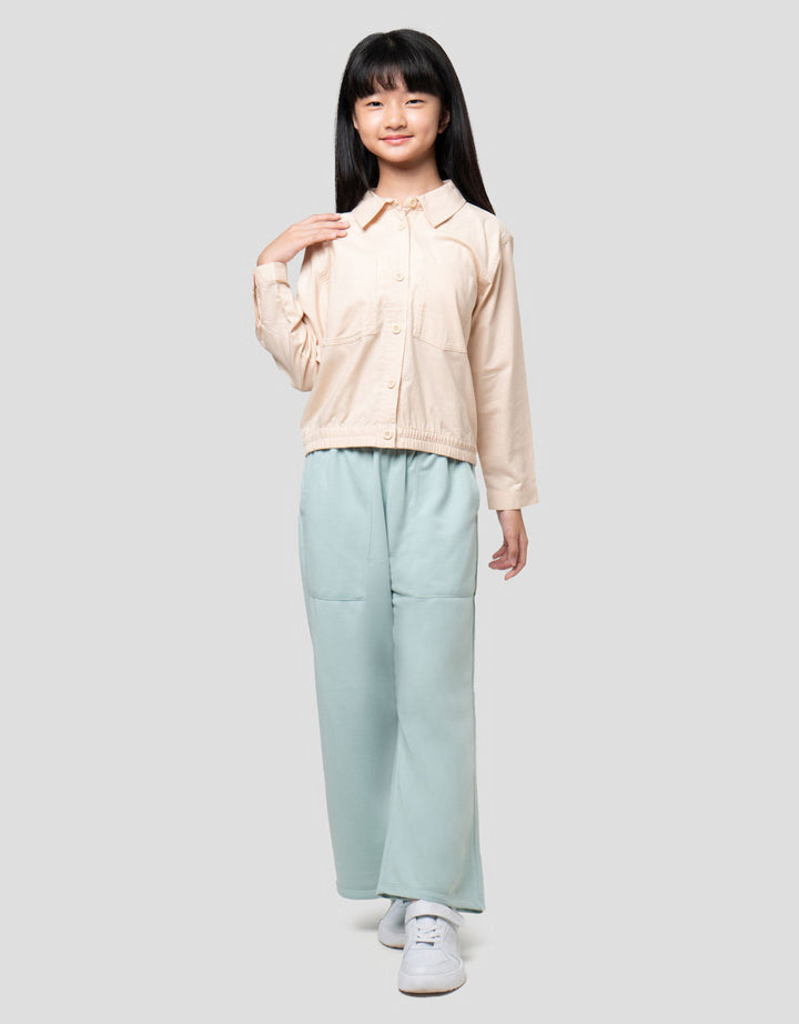 Nevada Slub Kantong Kemeja Anak Perempuan