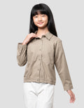 Nevada Linen Slub Kantong Kemeja Anak Perempuan