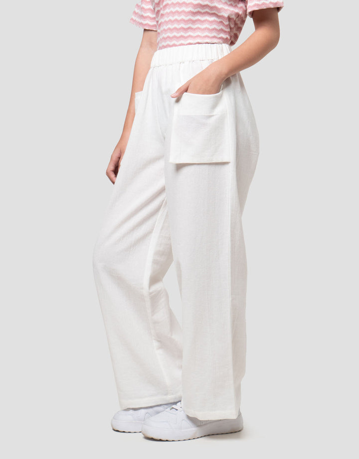 Nevada Woven Rami Kantong Lepas Celana Anak Perempuan