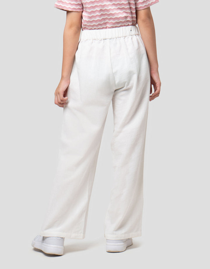 Nevada Woven Rami Kantong Lepas Celana Anak Perempuan