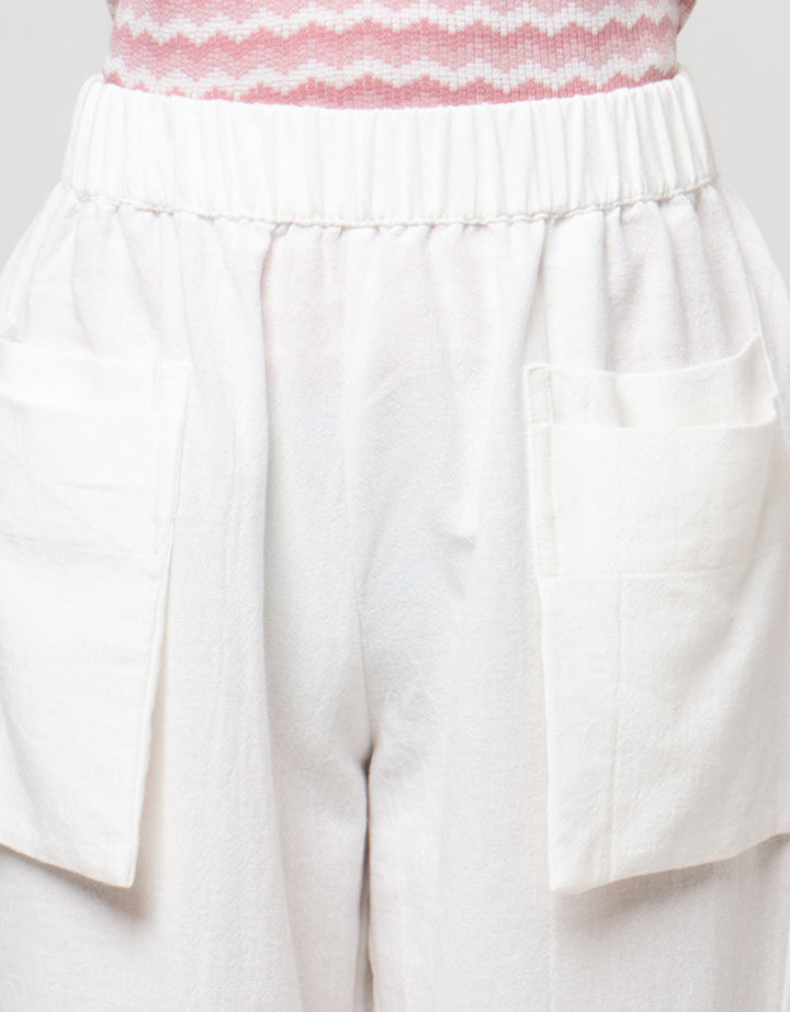 Nevada Woven Rami Kantong Lepas Celana Anak Perempuan