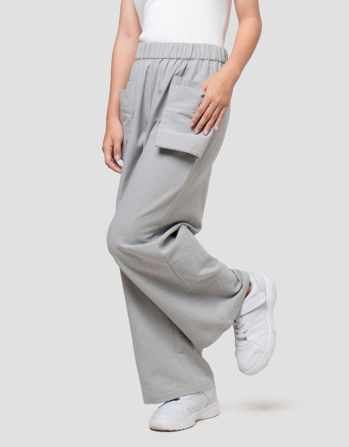 Nevada Woven Rami Kantong Double Celana Anak Perempuan