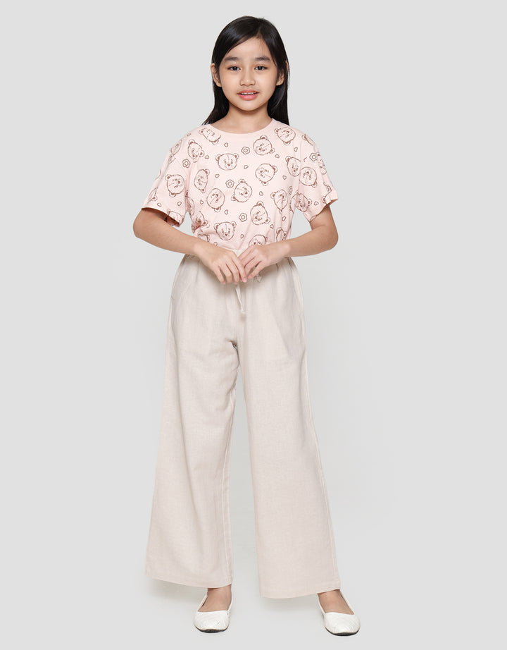 Nevada Rami Wide Leg Celana Anak Perempuan