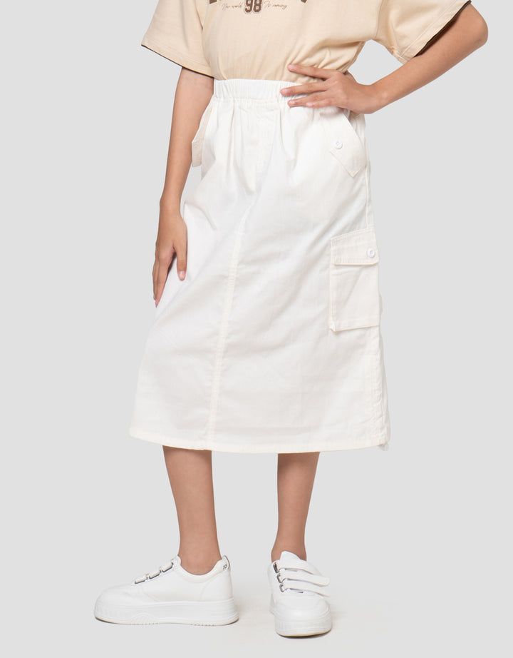 Nevada Woven Serut 2 Kantong Miring Rok Anak Perempuan