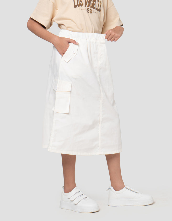 Nevada Woven Serut 2 Kantong Miring Rok Anak Perempuan