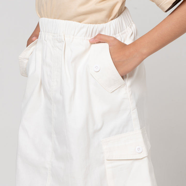 Nevada Woven Serut 2 Kantong Miring Rok Anak Perempuan