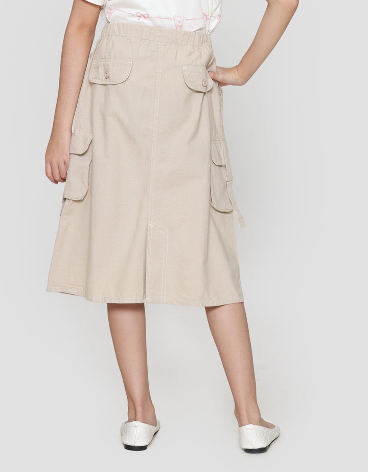 Nevada Kantong Tali Gewer Rok Midi Anak Perempuan