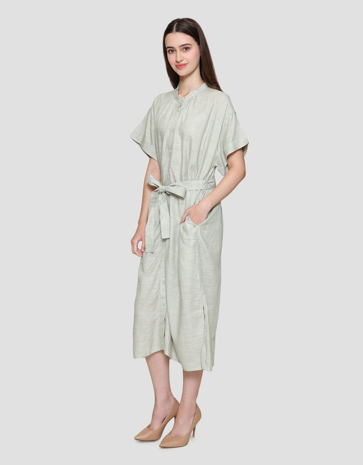 Suko Gaun Relax With A Tie Lengan Pendek Wanita