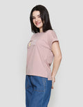 Suko Lengan Pendek Print Outside Kaos Wanita