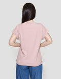 Suko Lengan Pendek Print Outside Kaos Wanita