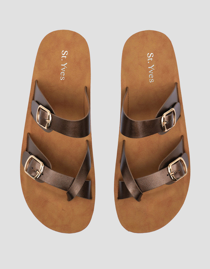 ST. YVES SANDAL FLIP FLOP DOUBLE BUCKLE FQ12 WANITA