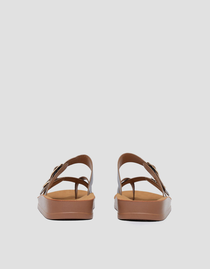 St. Yves Double Buckle Sandal Flip Flops Fq12 Wanita