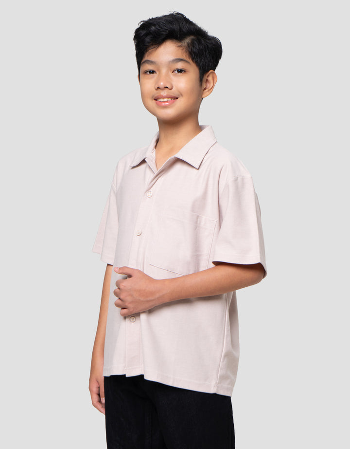 Nevada Knit Texture Kemeja Anak Laki-laki