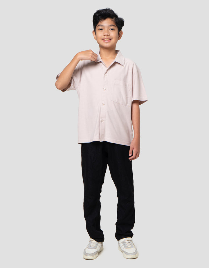 Nevada Knit Texture Kemeja Anak Laki-laki