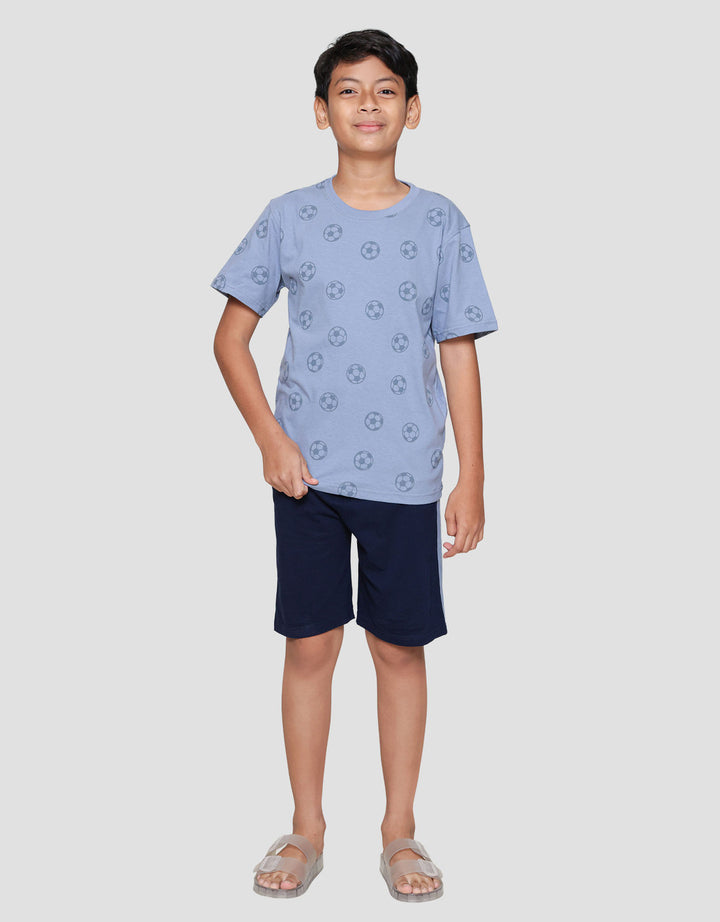 Nevada Full Print Soccer Ball Pakaian Setelan Anak Laki-laki