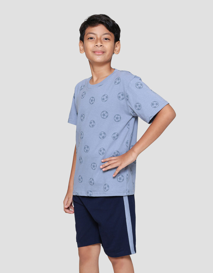 Nevada Full Print Soccer Ball Pakaian Setelan Anak Laki-laki