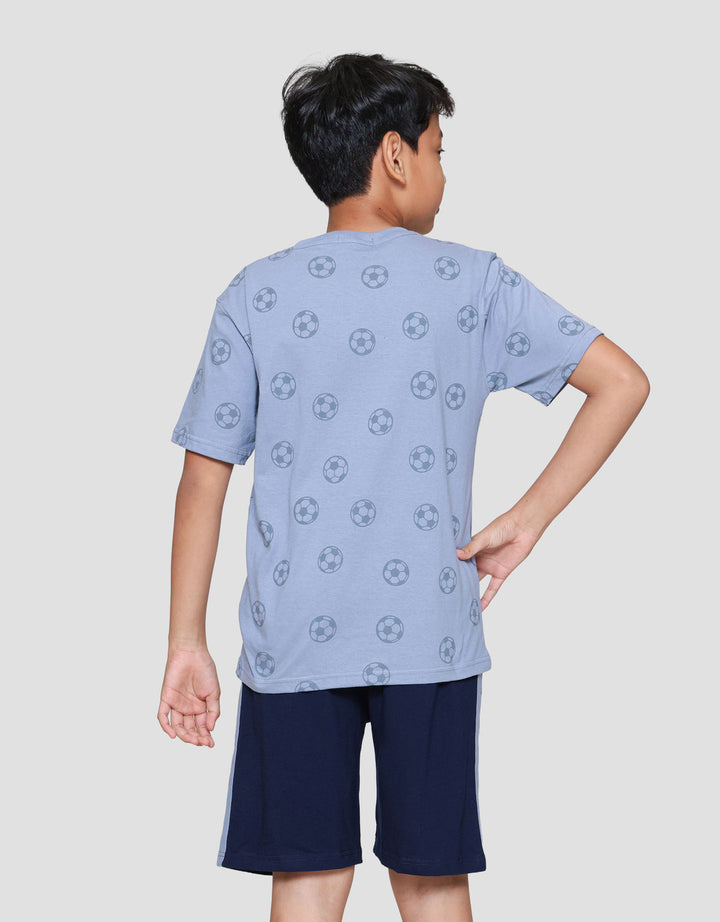 Nevada Full Print Soccer Ball Pakaian Setelan Anak Laki-laki