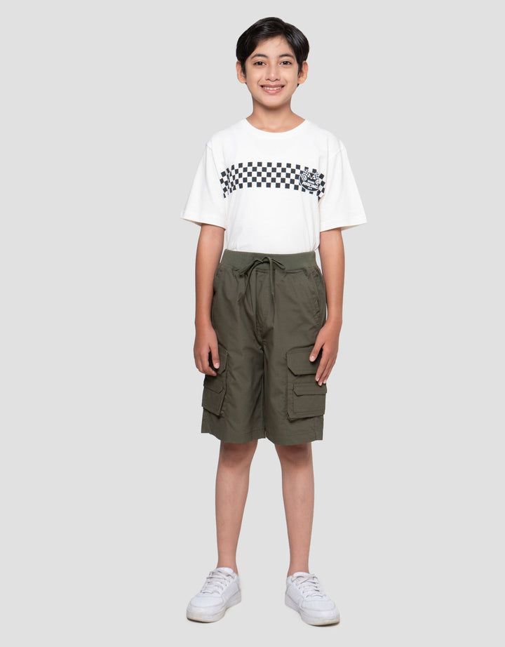 Nevada Woven Baby Canvas Pocket Celana Pendek Cargo Anak Laki-laki