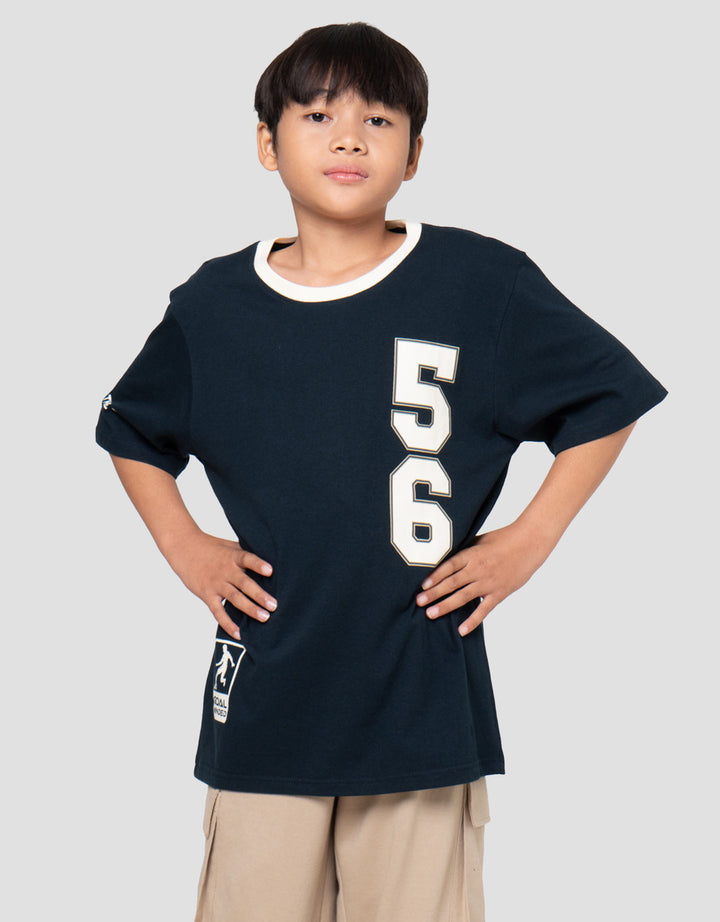 Nevada Ringer Contrast Neckline Print Big Number Kaos Anak Laki-laki