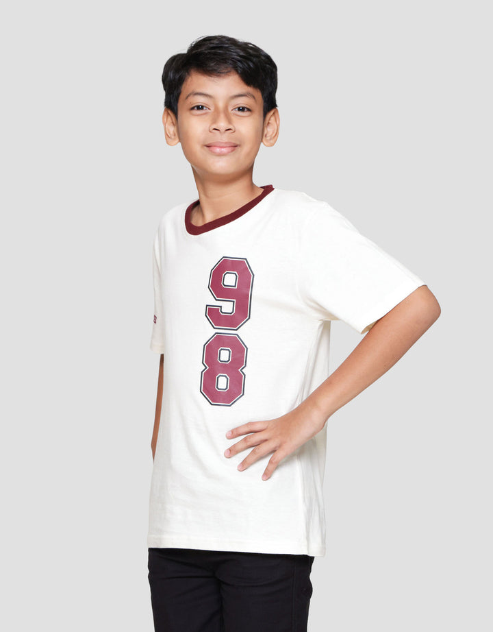 Nevada Ringer Contrast Neckline Print Big Number Kaos Anak Laki-laki