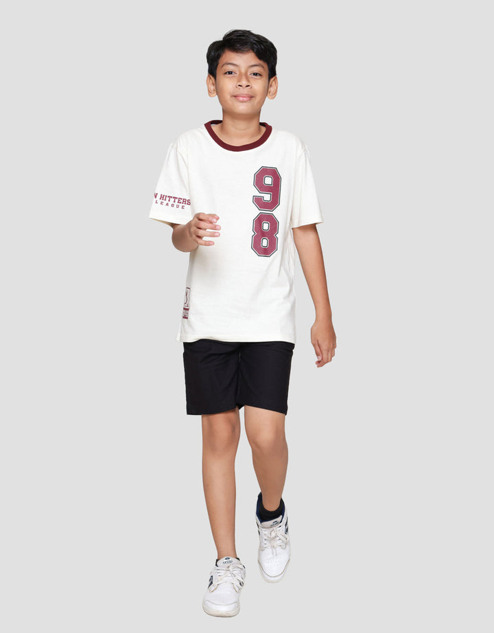 Nevada Ringer Contrast Neckline Print Big Number Kaos Anak Laki-laki