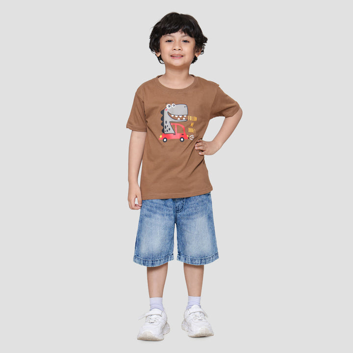 Little M D Saurus Kaos Anak Laki-laki