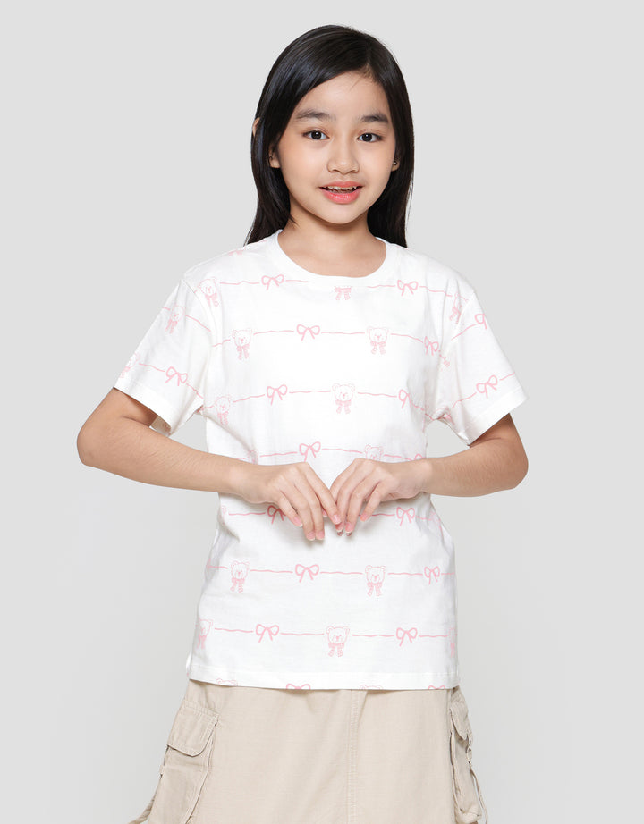 Nevada Print Bear Cute Kaos Anak Perempuan