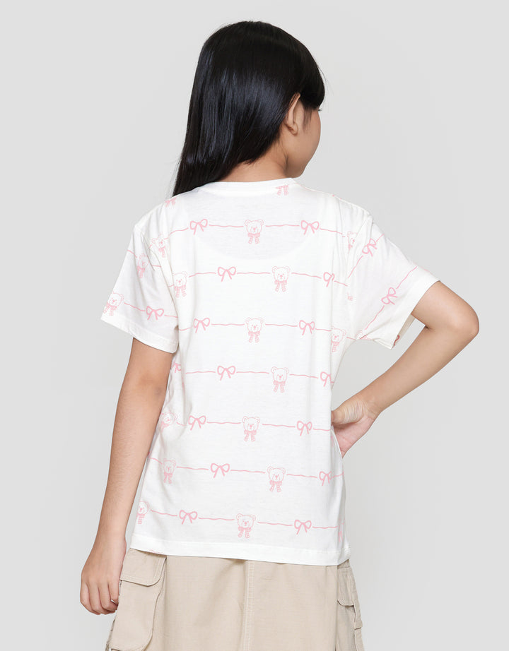 Nevada Print Bear Cute Kaos Anak Perempuan