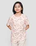 Nevada Print Head Bear Cute Kaos Anak Perempuan