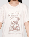 Nevada Print Love Bear Cute Kaos Anak Perempuan