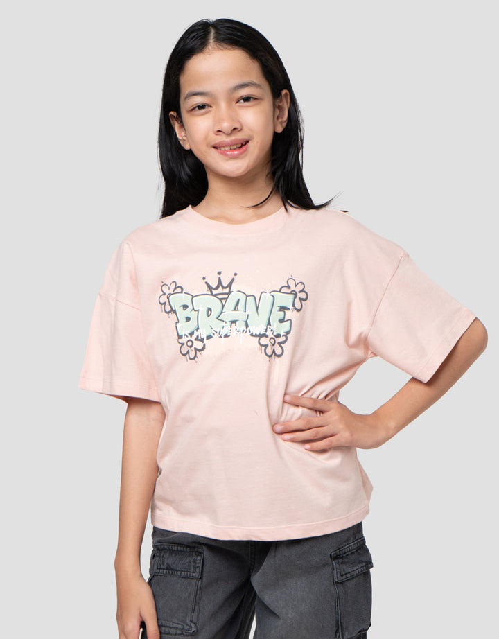 Nevada Graffiti Cool Brave Kaos Anak Perempuan