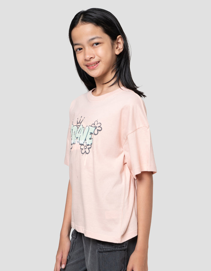 Nevada Graffiti Cool Brave Kaos Anak Perempuan