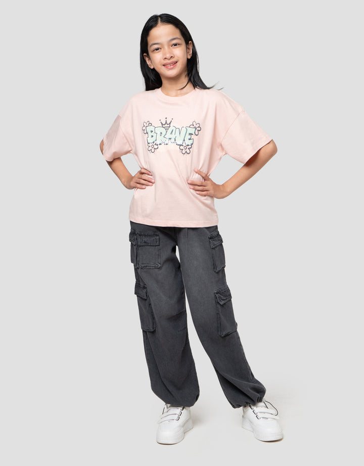 Nevada Graffiti Cool Brave Kaos Anak Perempuan