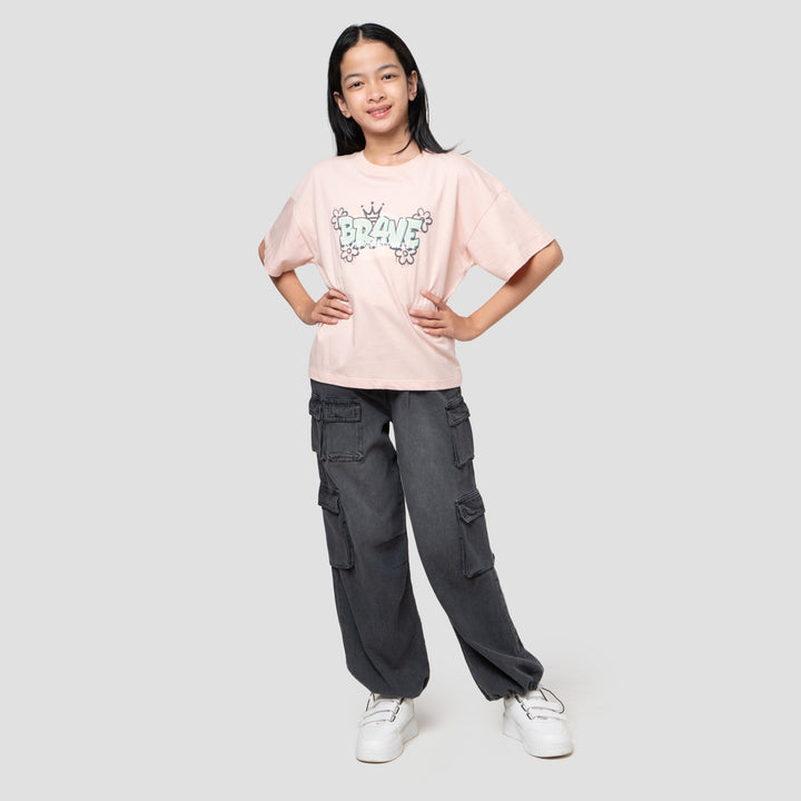 Nevada Graffiti Cool Brave Kaos Anak Perempuan