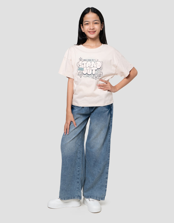 Nevada Graffiti Cool Stand Out Kaos Anak Perempuan