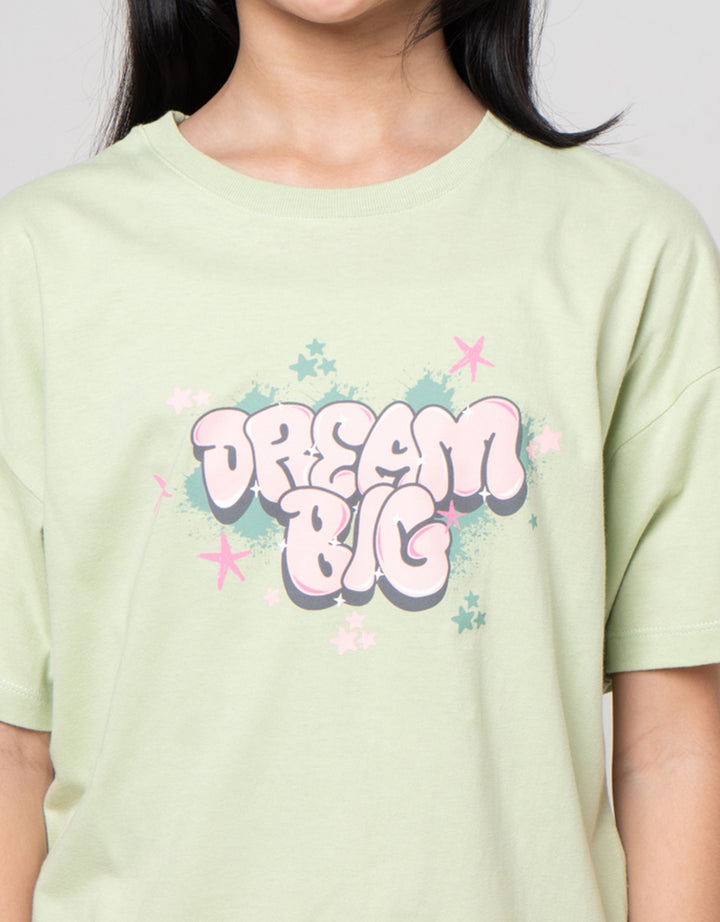 Nevada Graffiti Cool Dream Big Kaos Anak Perempuan